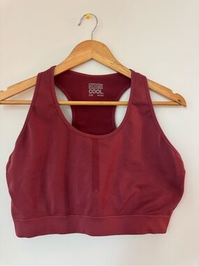 32 Degrees Cool Maroon Racerback Sports Bra Size XL
